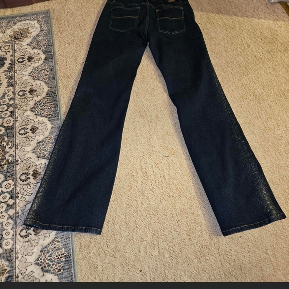 Y2K TILT Women's Dark Blue Jeans With Glitter Detail Size 13 T - Picture 2 of 5